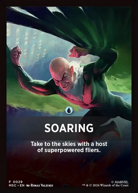 Soaring, carte Magic FMSC 29 — extension Marvel Super Heroes Jumpstart Front Cards