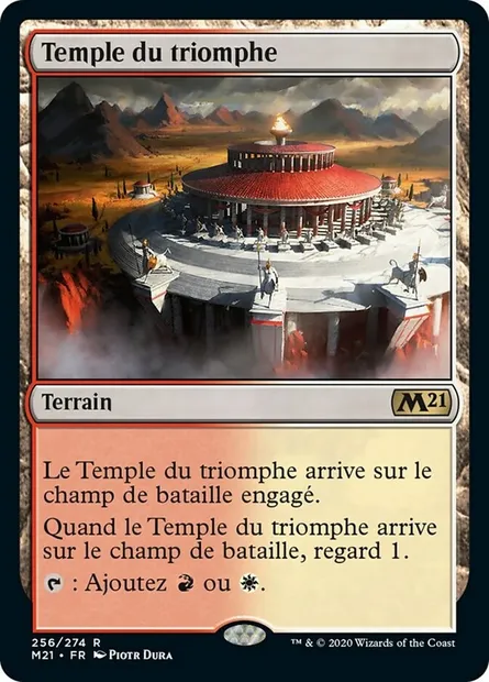 Temple du triomphe, carte Magic M21 256 — extension Core Set 2021