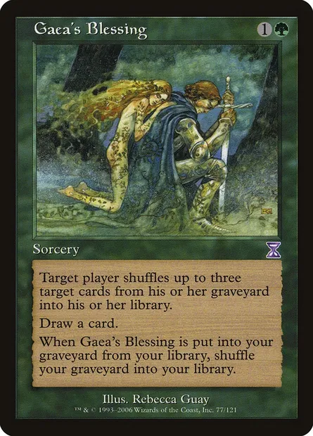 Gaea's Blessing, Magic card TSB 77 — Time Spiral Timeshifted set