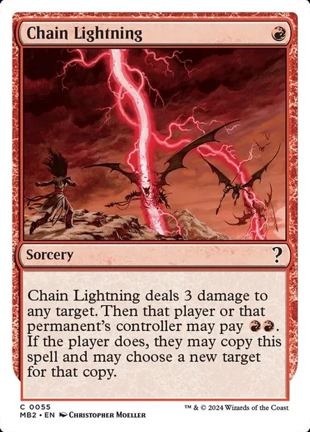 Chaîne d'éclairs, carte Magic MB2 55 — extension Mystery Booster 2