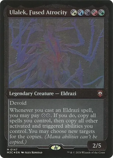 Ulalek, atrocité fusionnée, carte Magic M3C 147 — extension Modern Horizons 3 Commander