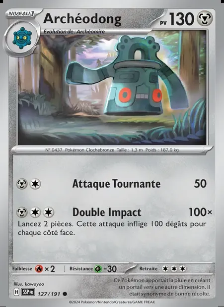 Archéodong, carte Pokémon SSP 127 — extension Étincelles Déferlantes