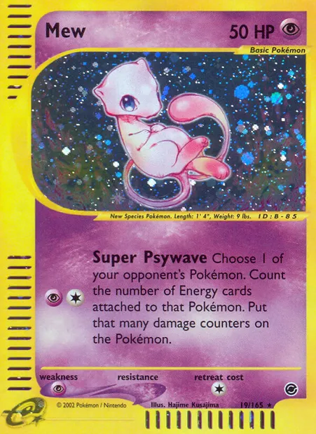 Mew, Pokémon card EX 19 — Expedition Base Set set