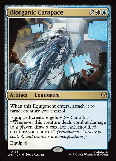 Biorganic Carapace, Magic card SPM 124 — Marvel's Spider-Man set