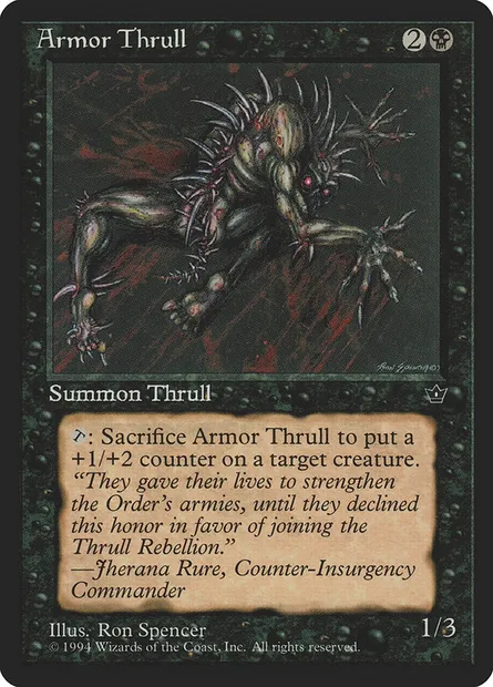 Armor Thrull, carte Magic FEM 33b — extension Fallen Empires
