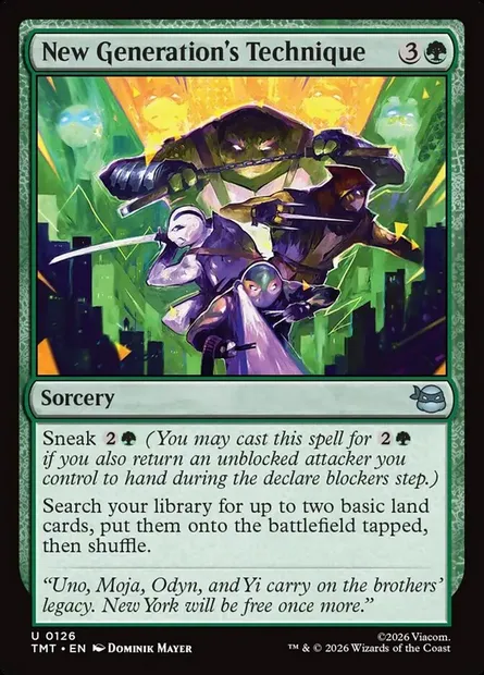 New Generation's Technique, Magic card TMT 126 — Teenage Mutant Ninja Turtles set