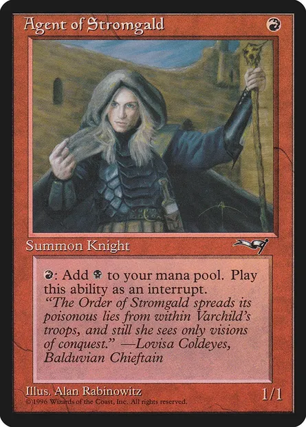 Agent de Stromgald, carte Magic ALL 64a — extension Alliances