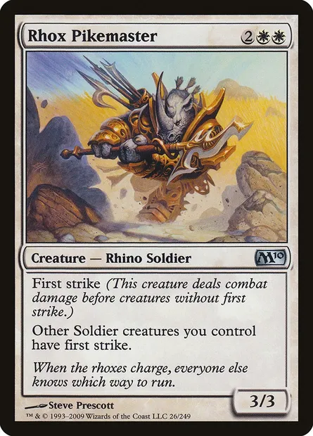 Rhox Pikemaster, Magic card M10 26 — Magic 2010 set