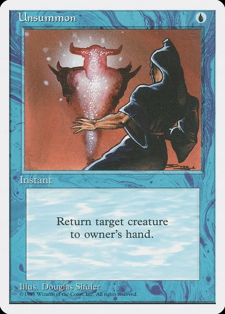 Unsummon, Magic card 4ED 111 — Fourth Edition set