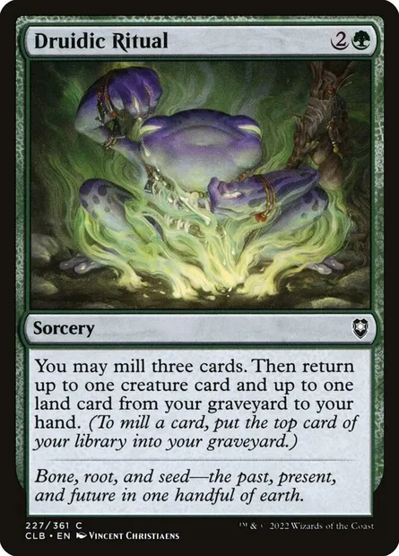 Druidic Ritual, Magic card CLB 227 — Commander Legends: Battle for Baldur's Gate set