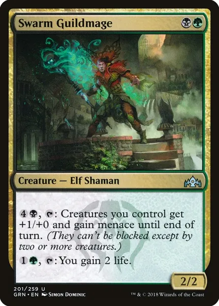 Swarm Guildmage, Magic card GRN 201 — Guilds of Ravnica set