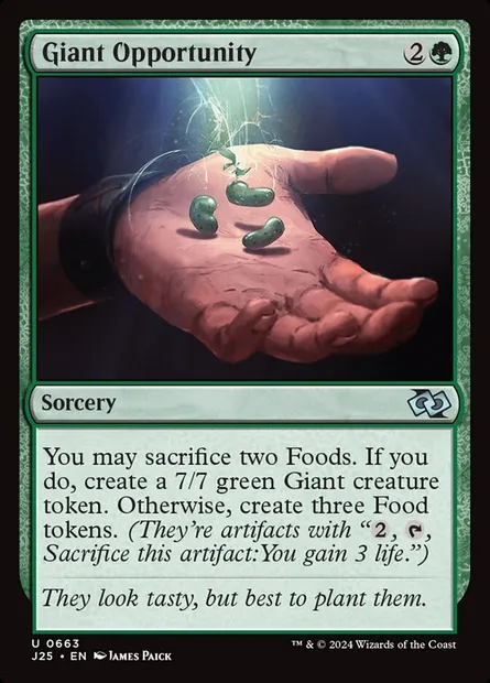 Giant Opportunity, Magic card J25 663 — Foundations Jumpstart set