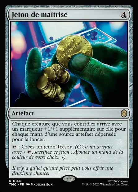 Jeton de maîtrise, carte Magic TMC 38 — extension Teenage Mutant Ninja Turtles Eternal