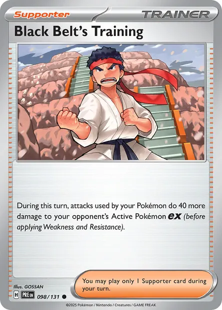 Black Belt's Training, Pokémon card PRE 098 — Prismatic Evolutions set