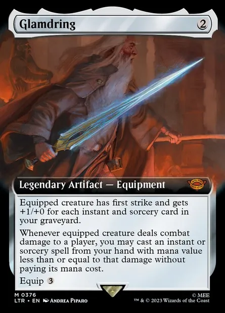 Glamdring, Magic card LTR 376 — The Lord of the Rings: Tales of Middle-earth set