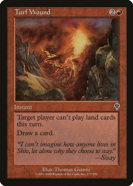Turf Wound, Magic card INV 177 — Invasion set