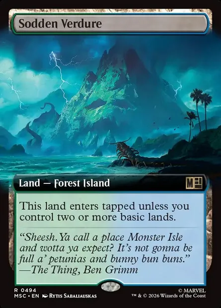 Sodden Verdure, Magic card MSC 494 — Marvel Super Heroes Commander set