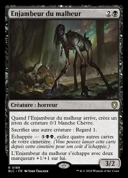 Enjambeur du malheur, carte Magic BLC 189 — extension Bloomburrow Commander