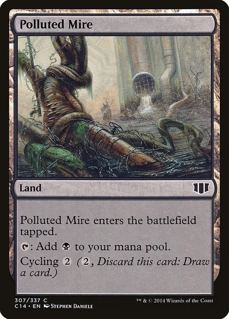 Polluted Mire, Magic card C14 307 — Commander 2014 set