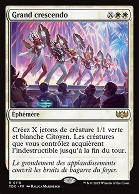 Grand crescendo, carte Magic TDC 118 — extension Tarkir: Dragonstorm Commander