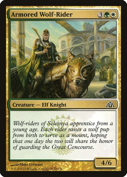 Armored Wolf-Rider, Magic card DGM 52 — Dragon's Maze set