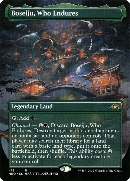 Boseiju, Who Endures, Magic card NEO 412 — Kamigawa: Neon Dynasty set