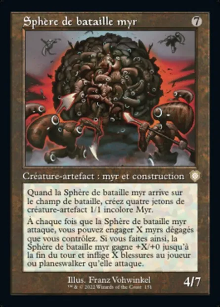 Sphère de bataille myr, carte Magic BRC 151 — extension The Brothers' War Commander
