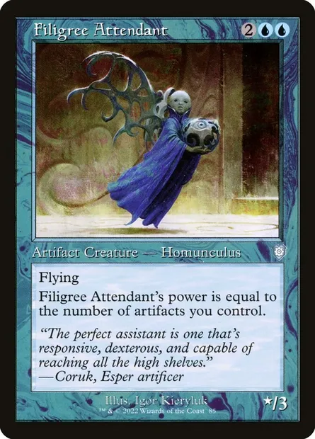 Filigree Attendant, Magic card BRC 85 — The Brothers' War Commander set