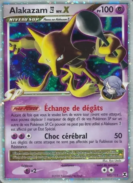 Alakazam 4 Niv. X, carte Pokémon RR 103 — extension Rivaux Émergeants