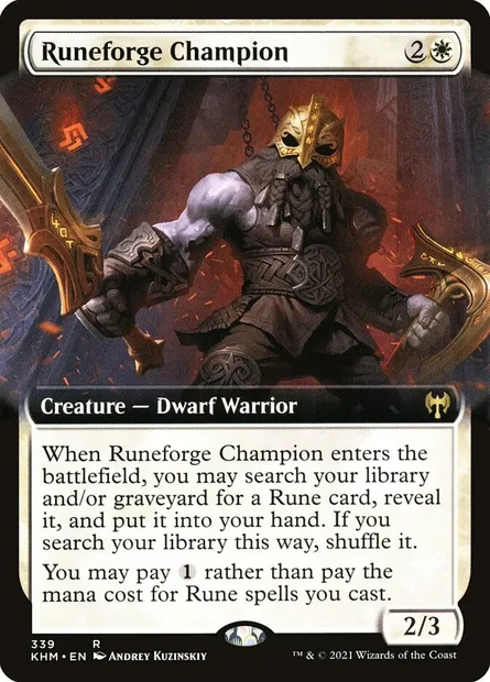 Champion de Forgerune, carte Magic KHM 339 — extension Kaldheim