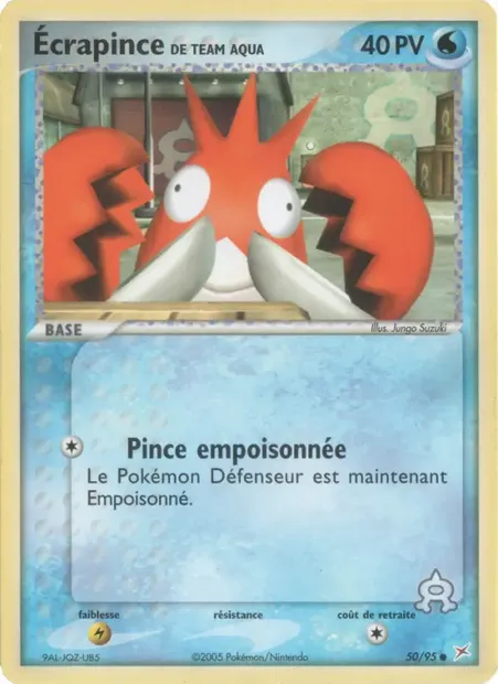 Écrapince de Team Aqua, carte Pokémon MA 50 — extension EX Team Magma vs Team Aqua