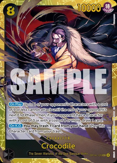 Crocodile, One Piece card OP14-120 — THE AZURE SEA’S SEVEN set