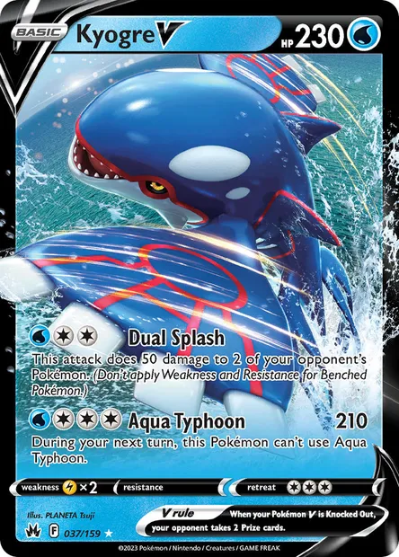 Kyogre V, Pokémon card CRZ 037 — Crown Zenith set