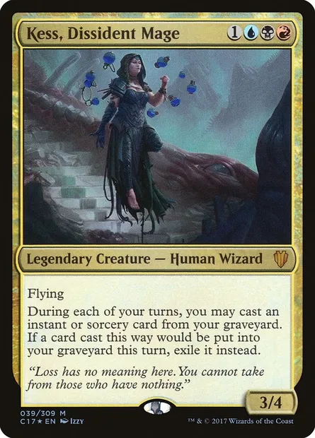 Kess, Dissident Mage, Magic card C17 39 — Commander 2017 set