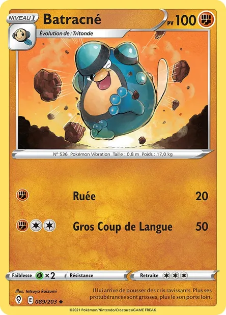Batracné, carte Pokémon EVS 89 — extension Évolution Céleste