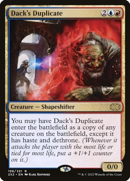 Dack's Duplicate, Magic card 2X2 198 — Double Masters 2022 set