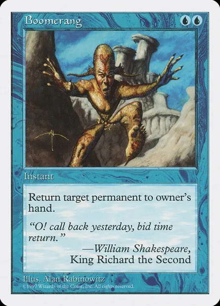 Boomerang, carte Magic 5ED 75 — extension Cinquième Edition