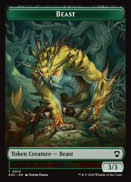 Beast, Magic card TSOC 14 — Secrets of Strixhaven Commander Tokens set