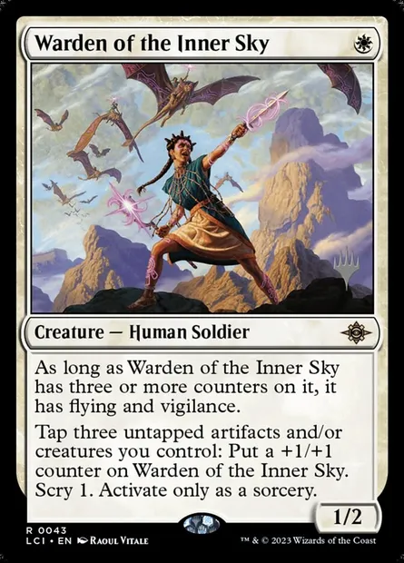 Warden of the Inner Sky, Magic card PLCI 43p — The Lost Caverns of Ixalan Promos set