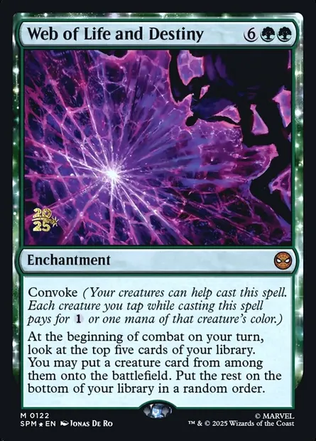 Web of Life and Destiny, Magic card PSPM 122s — Marvel's Spider-Man Promos set