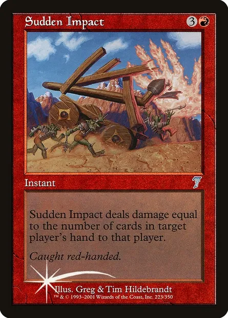 Choc soudain, carte Magic 7ED 223★ — extension Septième Edition