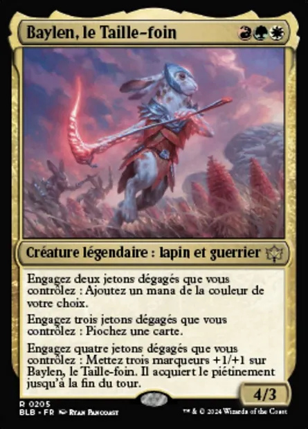 Baylen, le Taille-foin, carte Magic BLB 205 — extension Bloomburrow