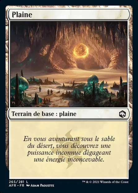 Plaine, carte Magic AFR 265 — extension Forgotten Realms: Aventures dans les Royaumes Oubliés