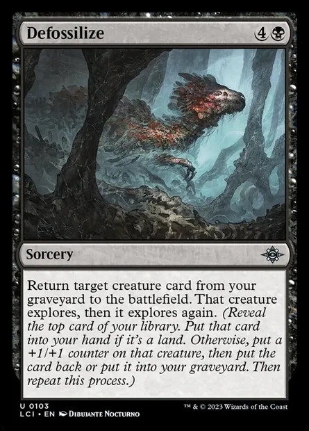 Defossilize, Magic card LCI 103 — The Lost Caverns of Ixalan set