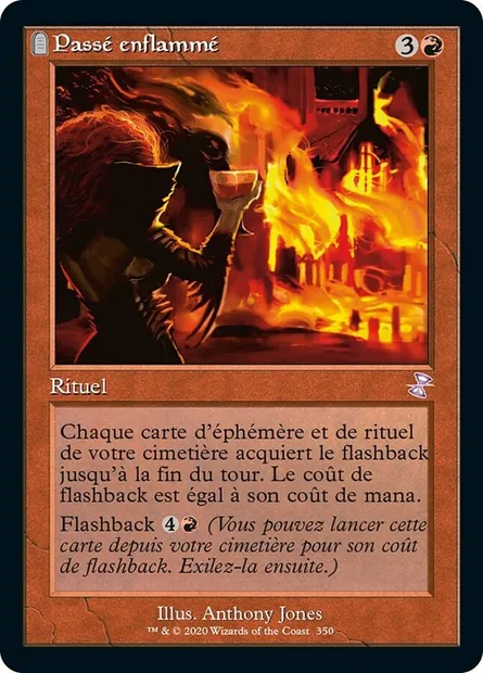 Passé enflammé, carte Magic TSR 350 — extension Spirale Temporelle Remastered
