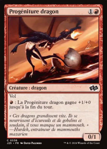Progéniture dragon, carte Magic J25 536 — extension Foundations Jumpstart