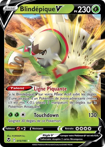 Blindépique V, carte Pokémon SIT 015 — extension Tempête Argentée