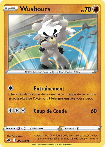 Wushours, carte Pokémon CRE 93 — extension Règne de Glace