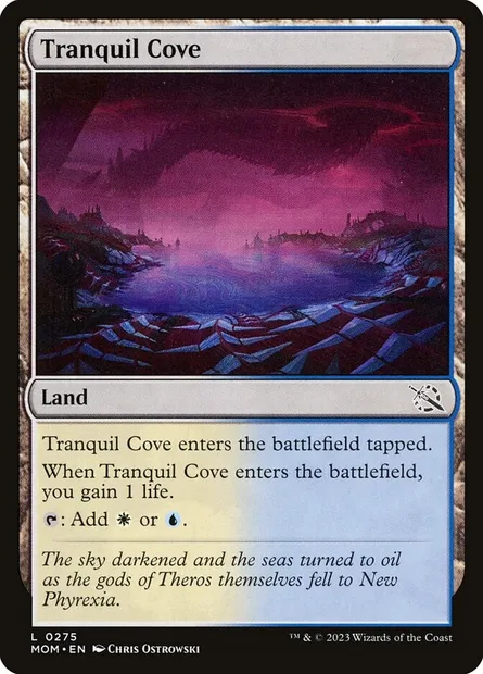 Tranquil Cove, Magic card MOM 275 — March of the Machine set