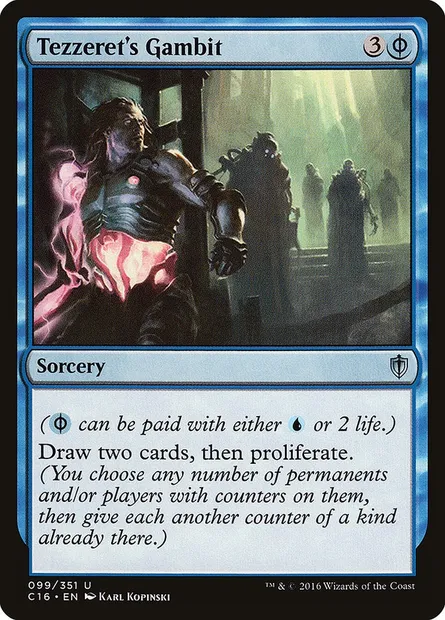 Tezzeret's Gambit, Magic card C16 99 — Commander 2016 set